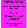 NAPLAN Online MiniTest Answers Language Year 9